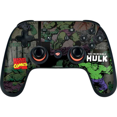 Marvel Classic Comics Hulk Fighter Vintage Google Stadia Controller Skin